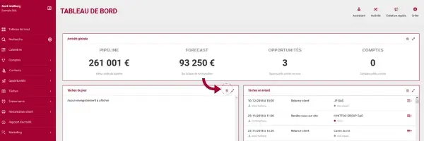Personnalisez votre tableau de bord ColibriCRM et préparez vos outils du quotidien