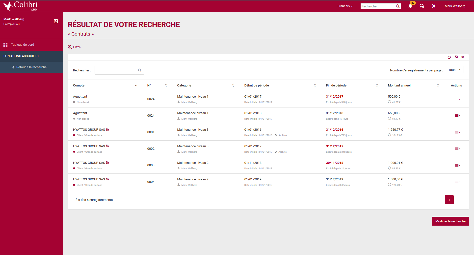 ColibriCRM logiciel de gestion de la relation intègre la gestion des contrats