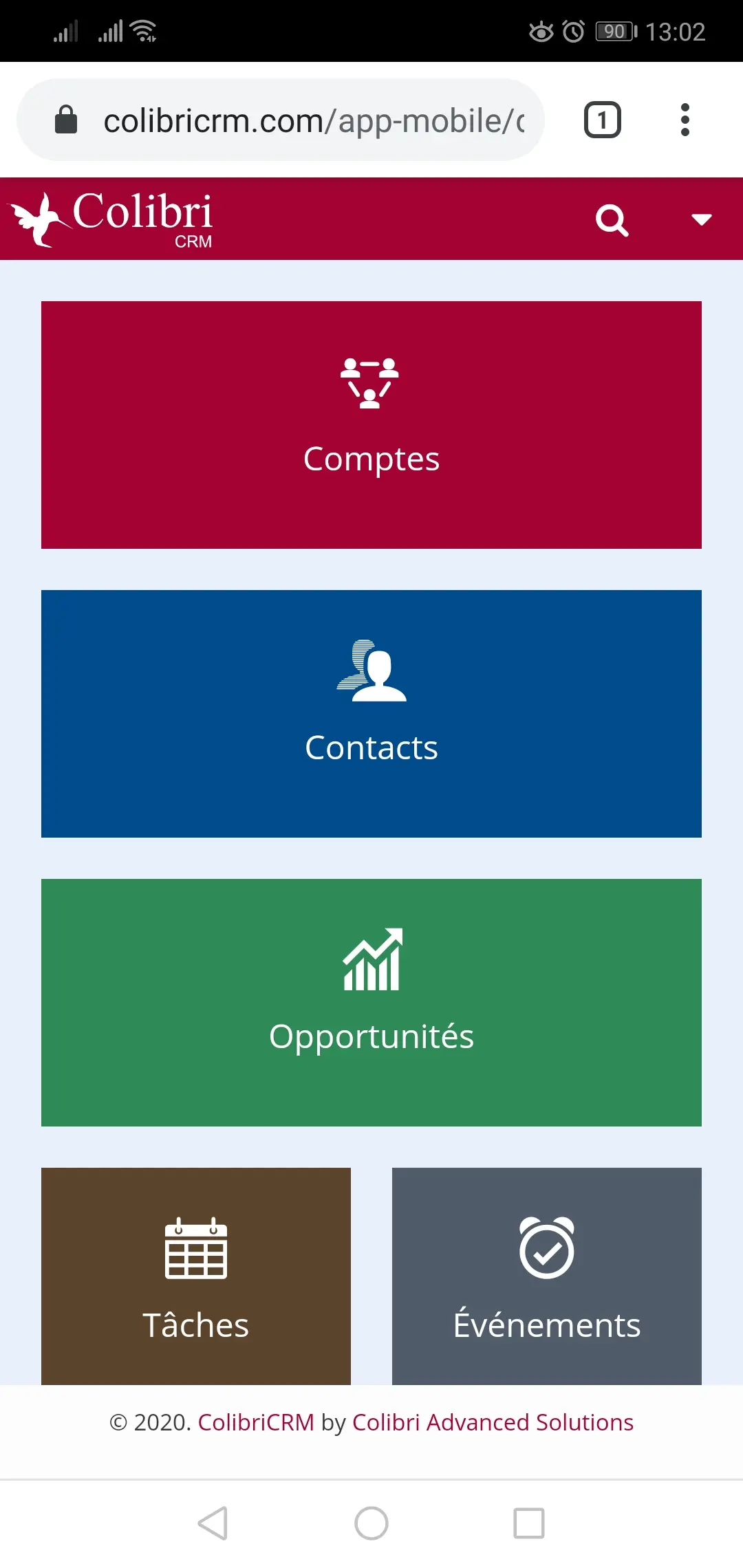 Profitez de l'application web responsive de votre solution CRM française ColibriCRM